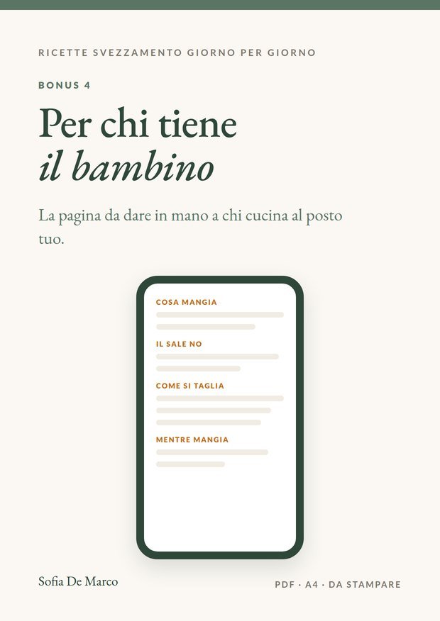 Copertina di &laquo;La scheda per chi tiene il bambino&raquo;