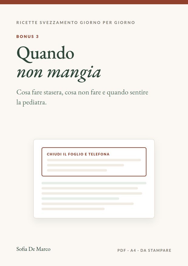 Copertina di &laquo;Quando non mangia&raquo;